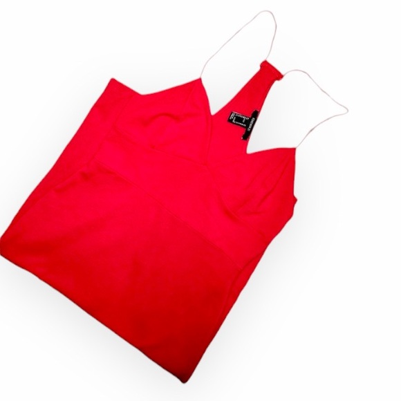 FOREVER 21 RED BODYCON DRESS SIZE MEDIUM - Picture 4 of 7